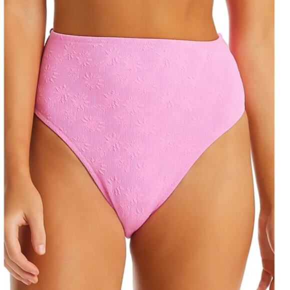 Jessica Simpson Brand Large NWT Lip Gloss Pink Sweet Daisy High-Waisted Bottoms - Picture 1 of 5